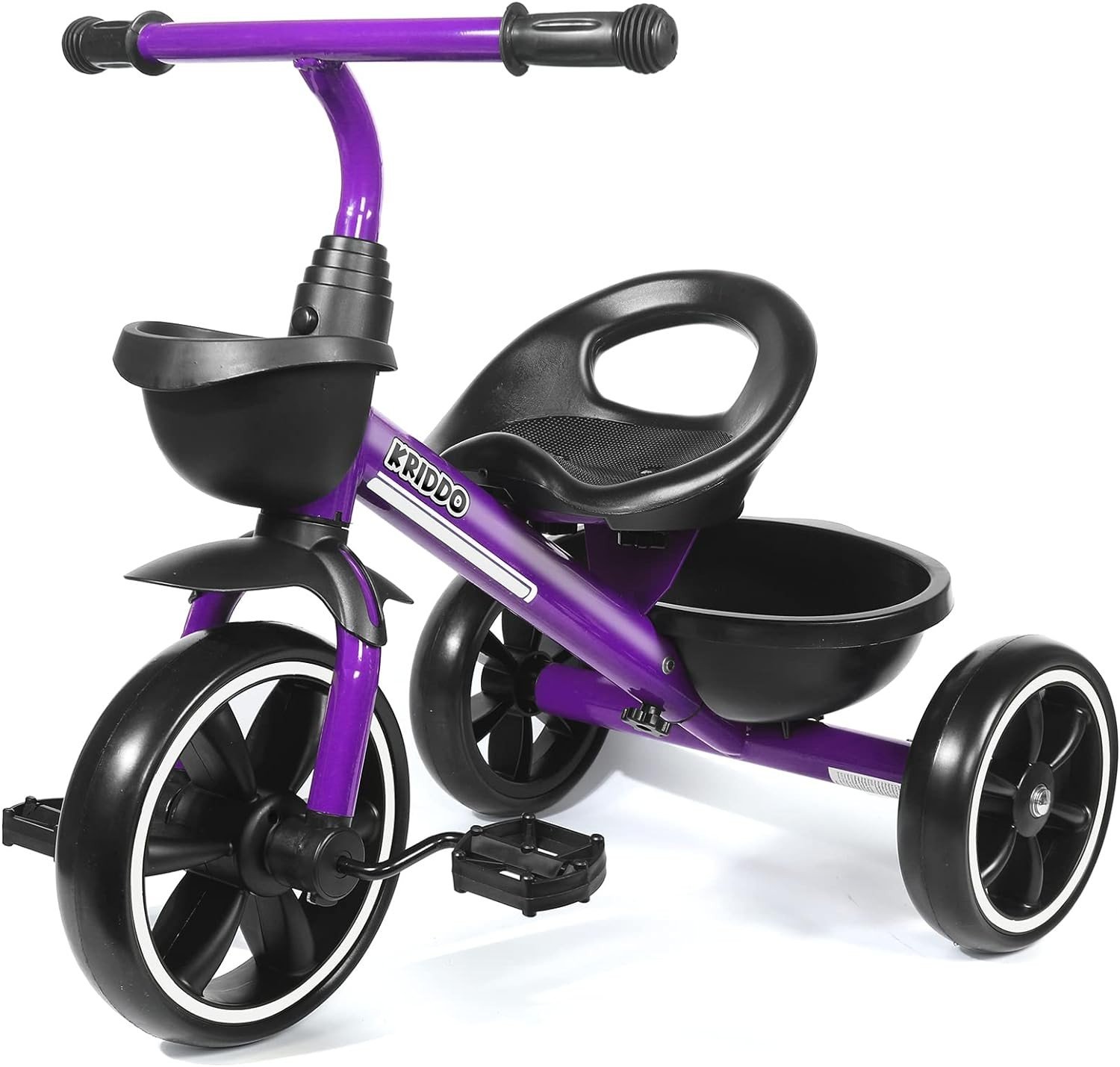 KRIDDO Kids Tricycles for 2-4 Year Olds, Toddler Trike Gift for 24 Months to 4 Years, White