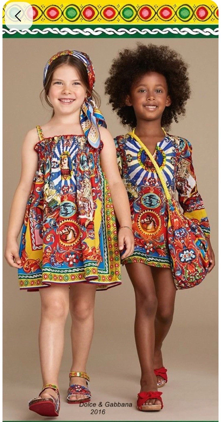 NEW Dolce & Gabbana Girls Summer 2016 Collection Dress Size 12 Years