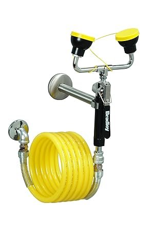 Bradley Corporation S1944011ABC Bradley S1944011ABC Wall-Mount Drench Hose Dual Heads