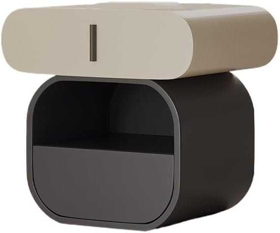 Nightstands Black Drawers Bedside Table Mobile Bedroom Furnitures